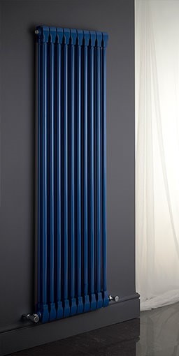 monza vertical aluminium column radiator <br> colour shown RAL 5010 