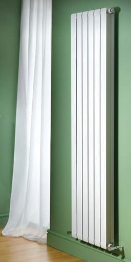 modena vertical aluminium radiator. Colour shown RAL 9016 